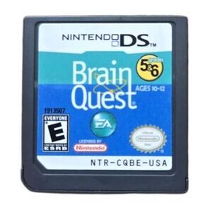 BrainQuest: Grades 5 & 6 – Nintendo DS/3DS Game Cartridge Only - Tested